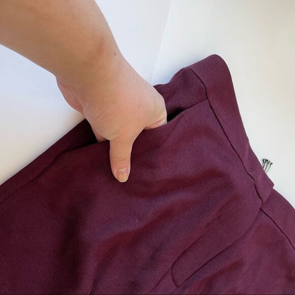 St John Milano Knit Slim Ankle Pant Burgundy Red $595 8 New Without Tags - Picture 3 of 8